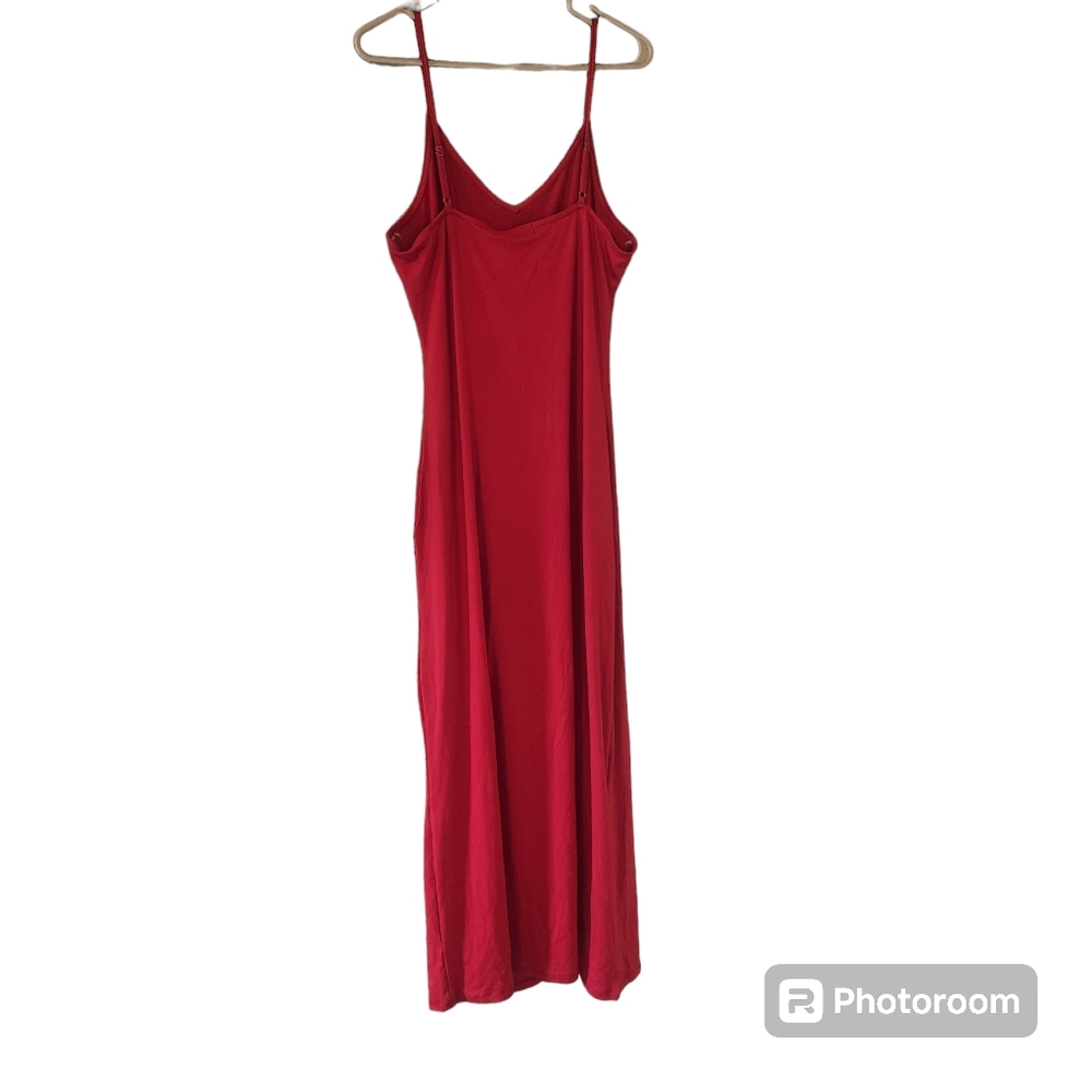 Absolutely love it red maxi dress with adjustable spaghetti straps.
